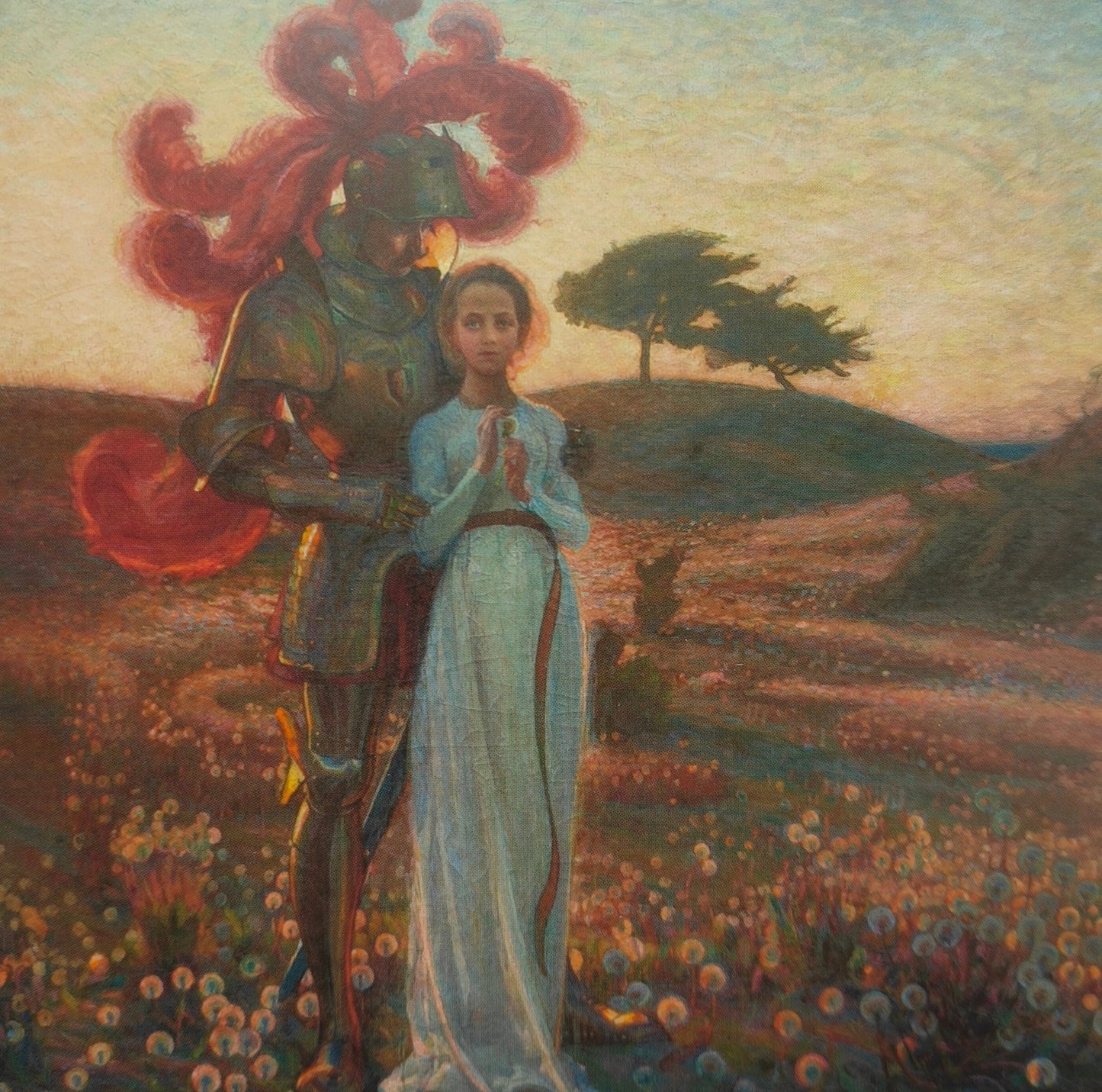 Vykort Riddaren och jungfrun