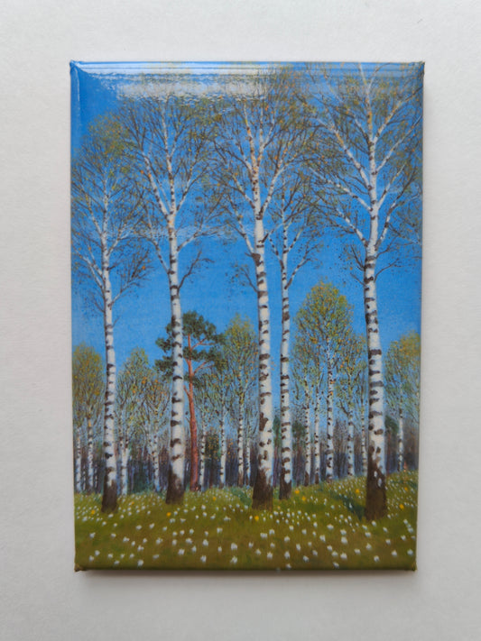 Magnet Björkar och vitsippor