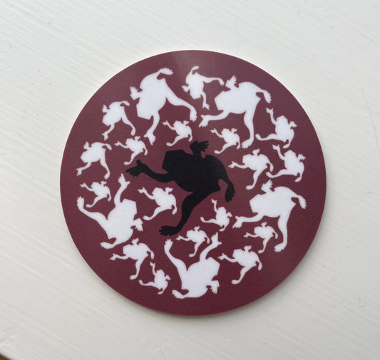 Glasunderlägg jubileumsgroda brun