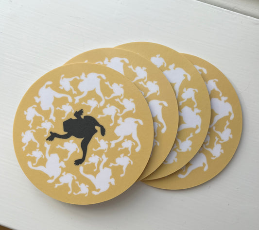 Paketpris 4 st jubileumsgroda gul