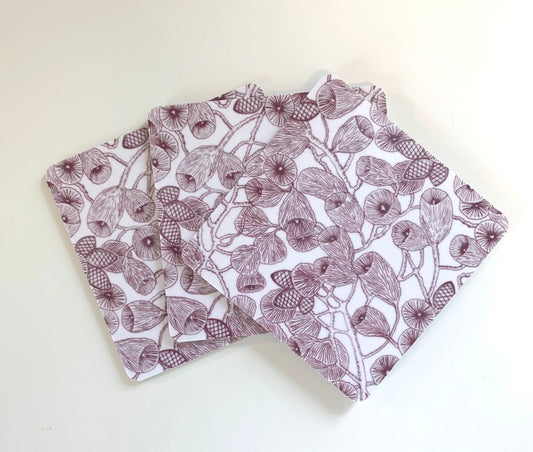 Paketpris 4 glasunderlägg bruna