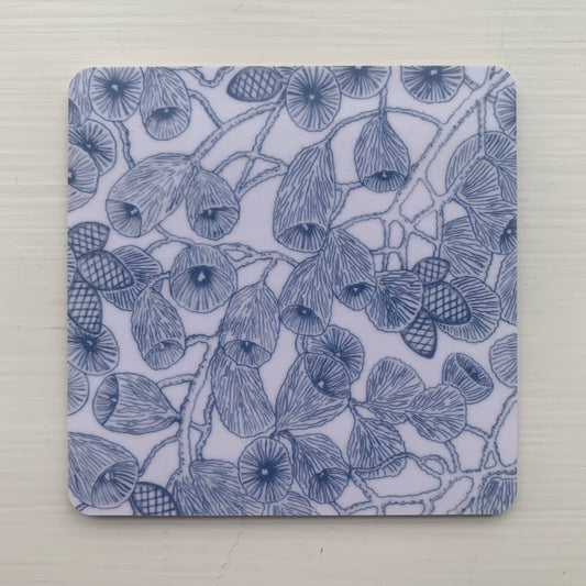 Glasunderlägg Fjæstad blå