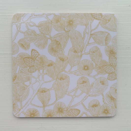 Glasunderlägg Fjæstad gul